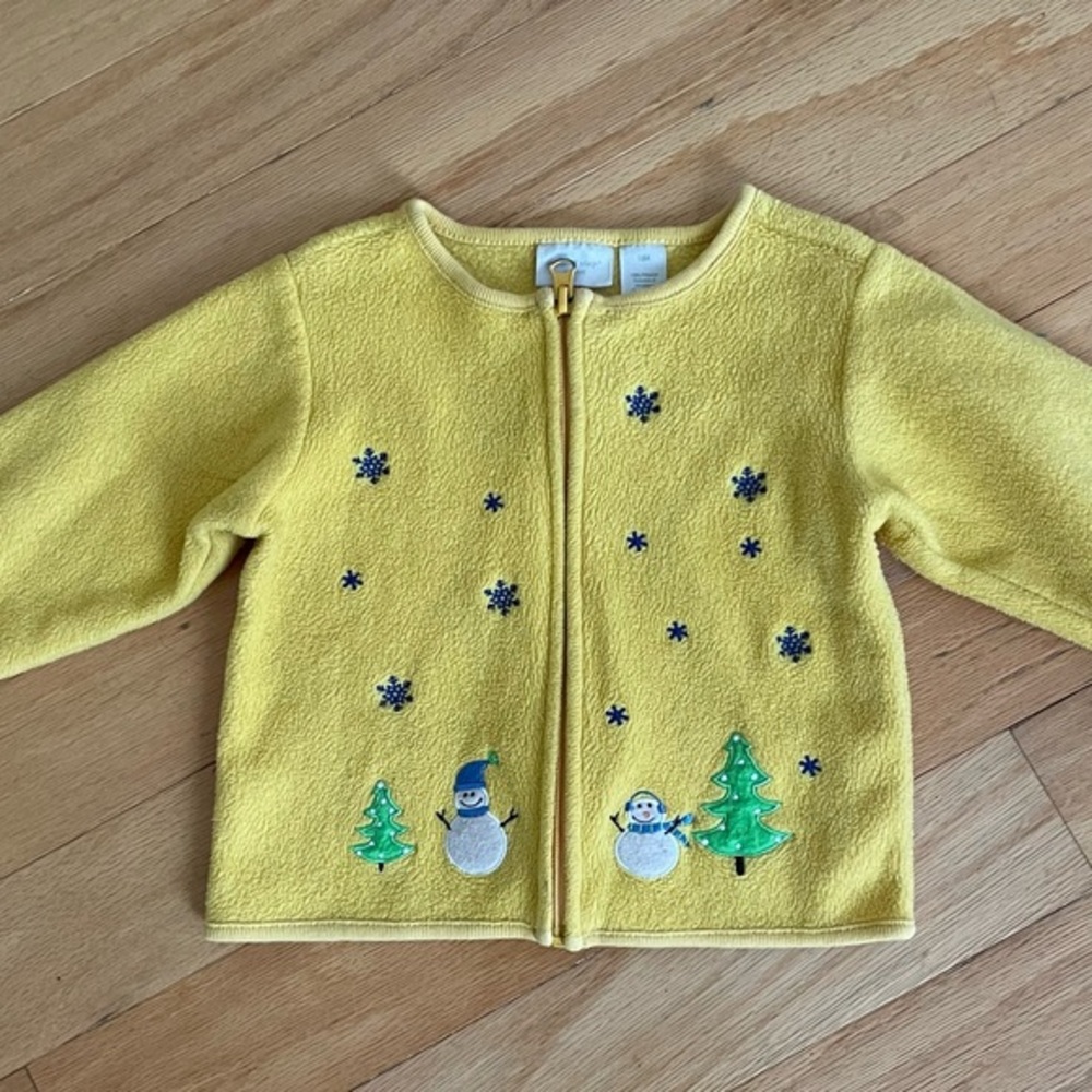 Second step fleece infant Yellow with zipper 18 M